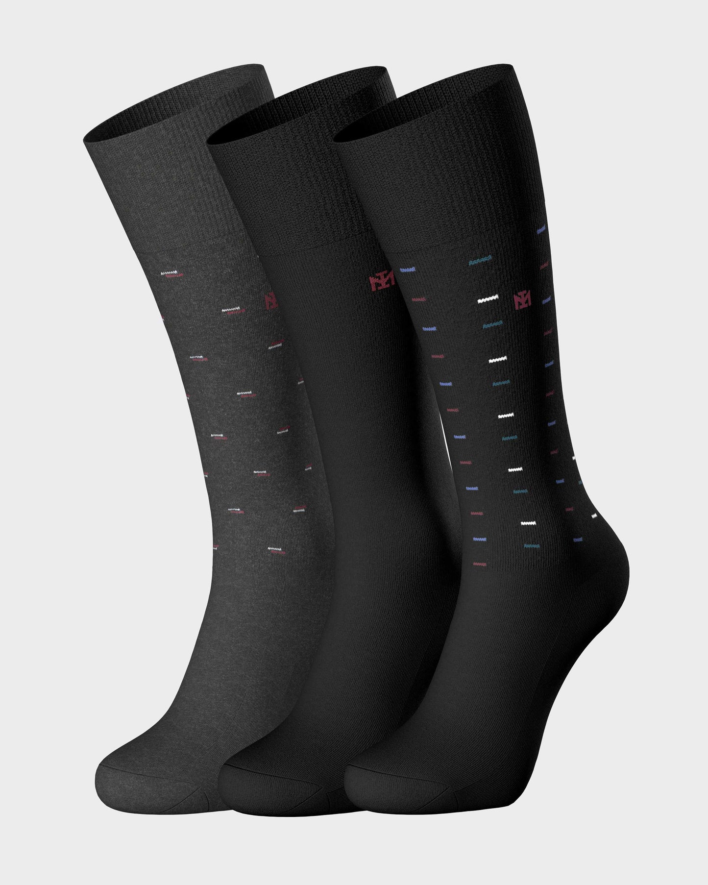 Men's 3-Pair Black Socks