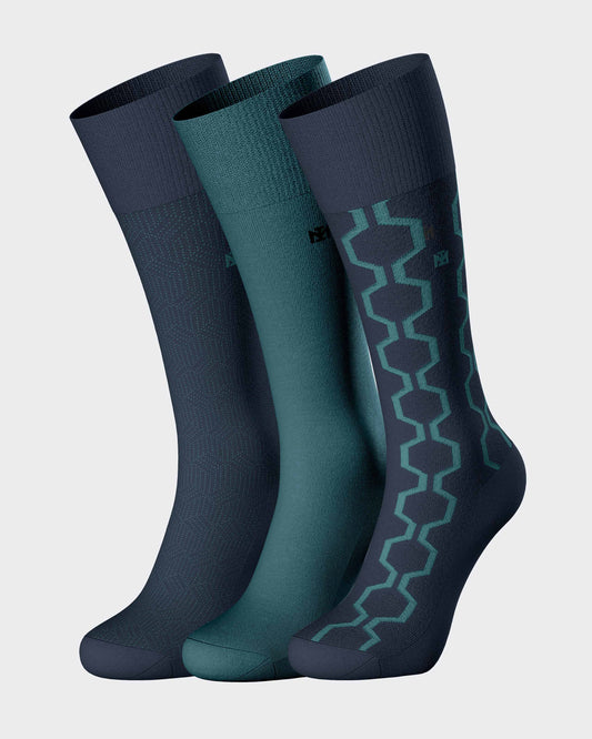 Men's 3-Pair Navy Socks