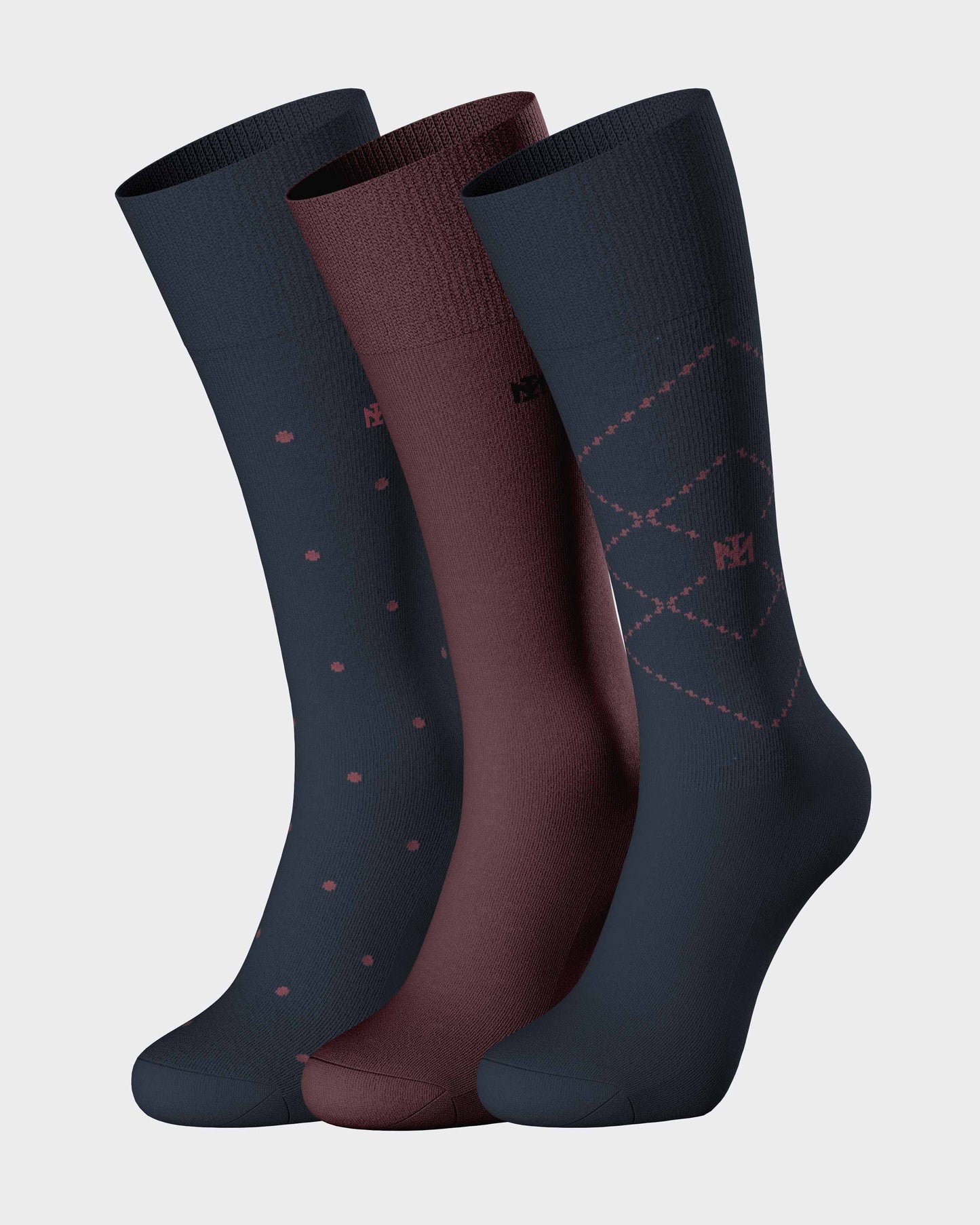Men's 3-Pair Navy Socks
