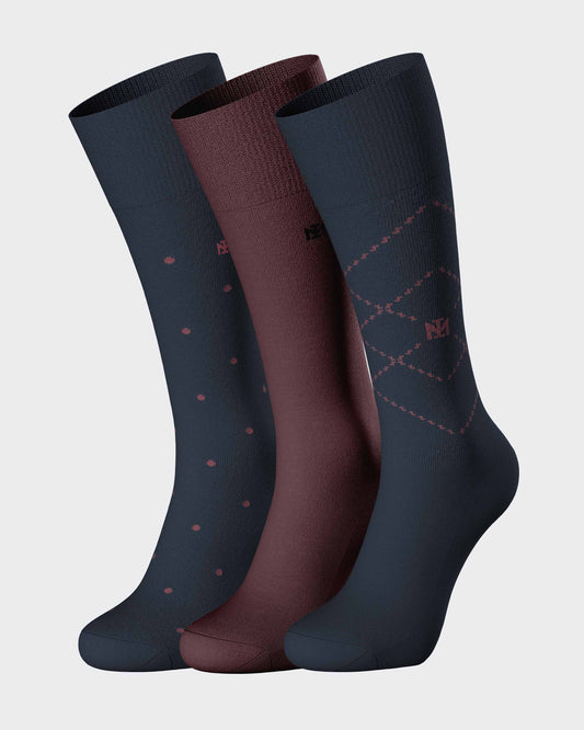 Men's 3-Pair Navy Socks