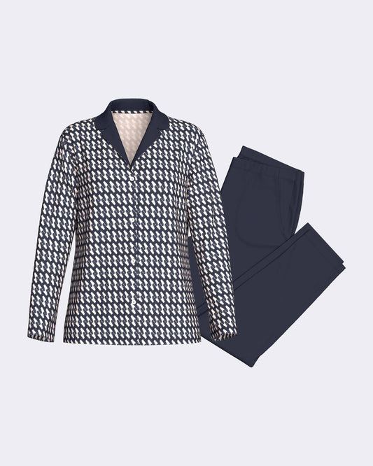 Women's Pyjama Jacket Long - D